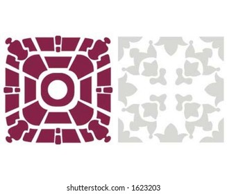 Square decorative item.