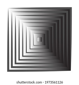 The square decreases towards the center. Vector illustration for design, screensavers, gradient design.