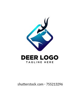 Square deer logo
