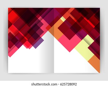Square design corporate business flyer or annual report cover template. Vector business abstract background