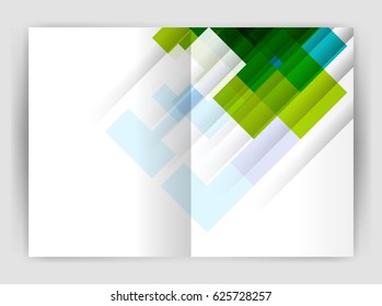 Square design corporate business flyer or annual report cover template. Vector business abstract background