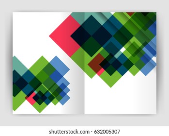 Square design corporate business flyer or annual report cover template. Vector business abstract background