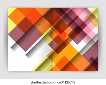 Square design corporate business flyer or annual report cover template. Vector business abstract background