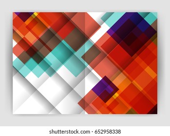 Square design corporate business flyer or annual report cover template. Vector business abstract background