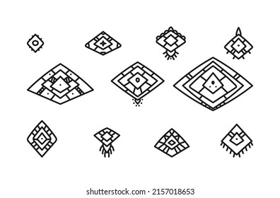 square  design decor vector illustration set