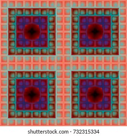 Square design with different shades of colors