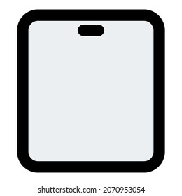 Square design tablet with a microphone support