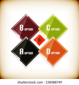 Square design vintage template