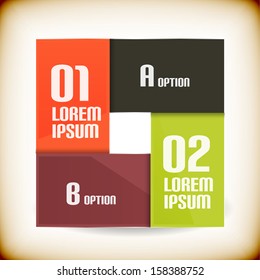 Square design vintage template