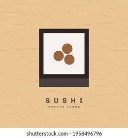 Square designed sushi icon vector illustration flat design