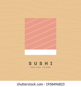 Square designed sushi icon vector illustration flat design