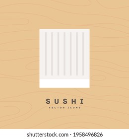 Square designed sushi icon vector illustration flat design