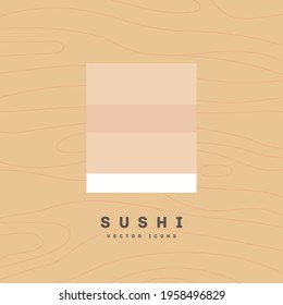 Square designed sushi icon vector illustration flat design