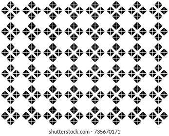 Square diagonal pattern vector black and white for trellis, wallpaper, background, textile