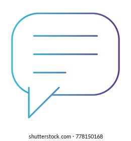 square dialogue speech and rounded with tail in degraded blue to purple color contour