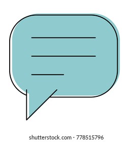 square dialogue speech and rounded with tail in watercolor silhouette