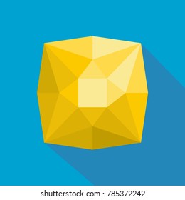 Square diamond icon. Flat illustration of square diamond vector icon for web.