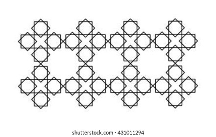 Square and diamond pattern