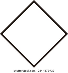 Square Diamond Thick-Line Frame Black