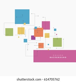 Square different topical colors. Beautiful vector design.