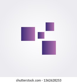 Square digital logo icon