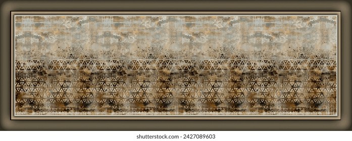 square digital silk scarf textile pattern design
