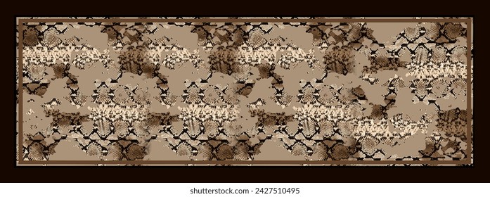 square digital silk scarf textile pattern design
