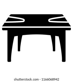 
Square dining table with wooden legs on a white background
