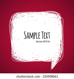 Square Doodle Speech Bubble