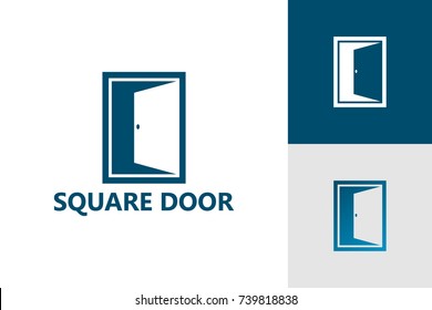 Square Door Logo Template Design