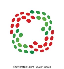 plantilla de icono de logotipo de puntos cuadrados