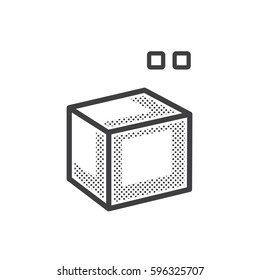 square dotted 3D print icon