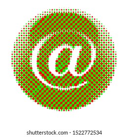 square dotted pattern - Colorful doodle art letters - Vecto