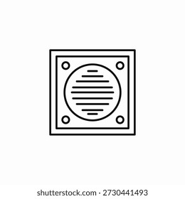 square drain grate icon sign vector