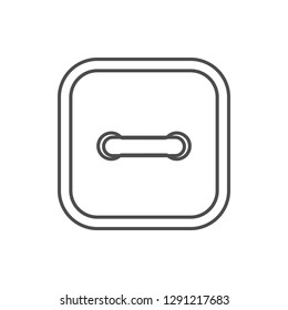square dress button icon. Element of cyber security for mobile concept and web apps icon. Thin line icon for website design and development, app development