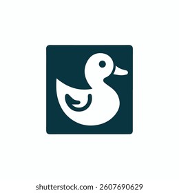 Square duck logo for sale.