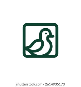 Square duck logo for sale.