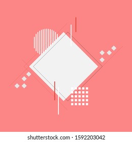 Square dynamic style with elements. Line and shapes composition. Abstract technology concept. Copy space for flyer or presentation.