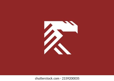 Diseño de logotipo exclusivo y moderno de águila cuadrada