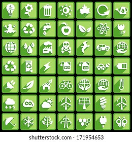 Square Ecology Buttons.