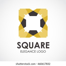 Square of elegance abstract vector and logo design or template luxury business icon of company identity symbol concept