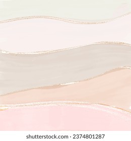 square elegant and aesthetic watercolor template