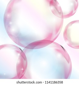 Square element vector background, abstract blue pattern with blue air bubbles