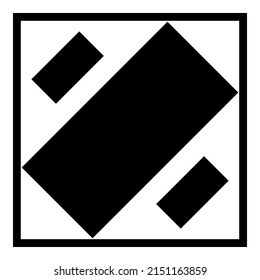 Square Elements Flat Icon Isolated On White Background