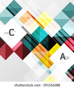 Square elements with infographics and options. Vector template background for print workflow layout, diagram, number options or web design banner