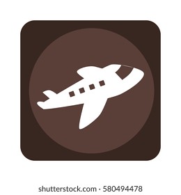 square emblem with cargo airplane