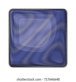 square emblem in colored crayon silhouette vector illustration