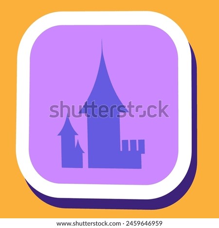 square emblem logo of the city vector illustration