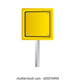 square emblem notice in blank, vector illustration design