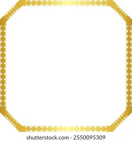 Square Emerald Shape round circular graphic design artistic Gold picture frame luxury golden frame gold border vector royals framework decoration decorative element isolated background 